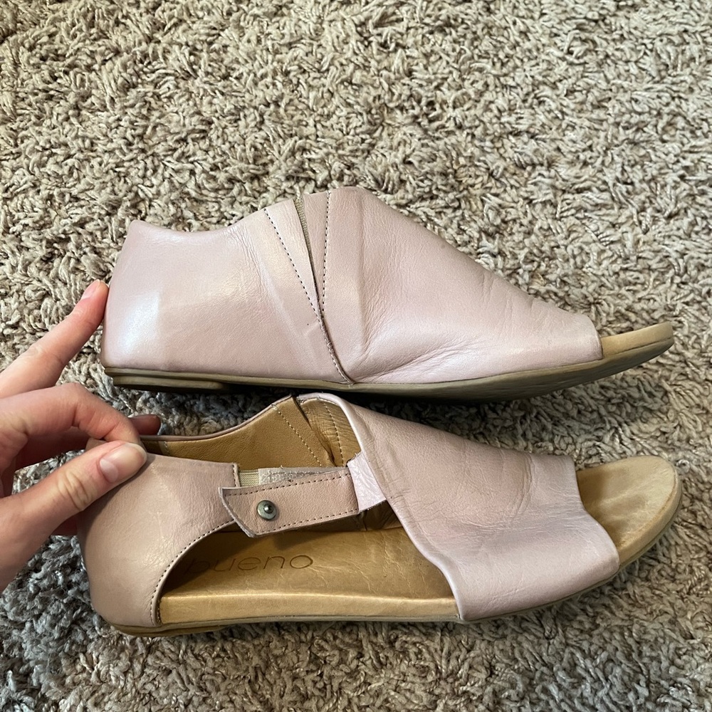 Pink Bueno leather flats - EUC